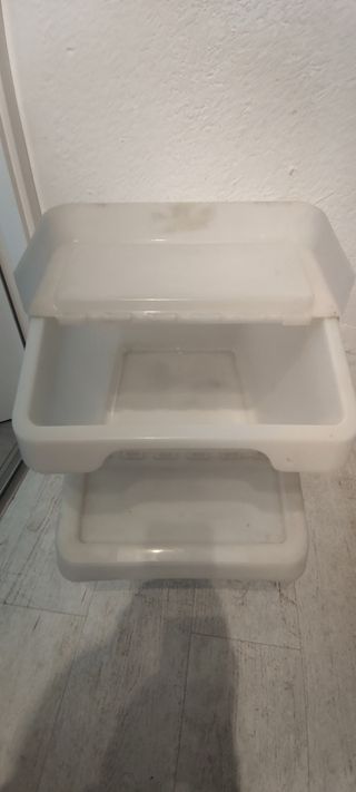 2 Cajas Plástico Blancas Almacenaje