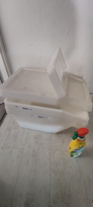 2 Cajas Plástico Blancas Almacenaje