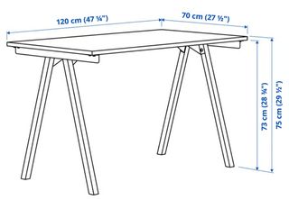 Escritorio moderno de madera y metal