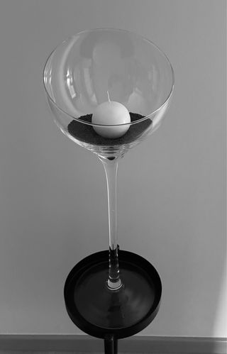 Elegante copa cristal - centro mesa