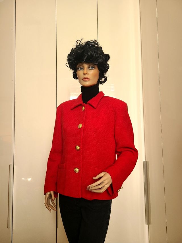 Blazer vintage rosso lana