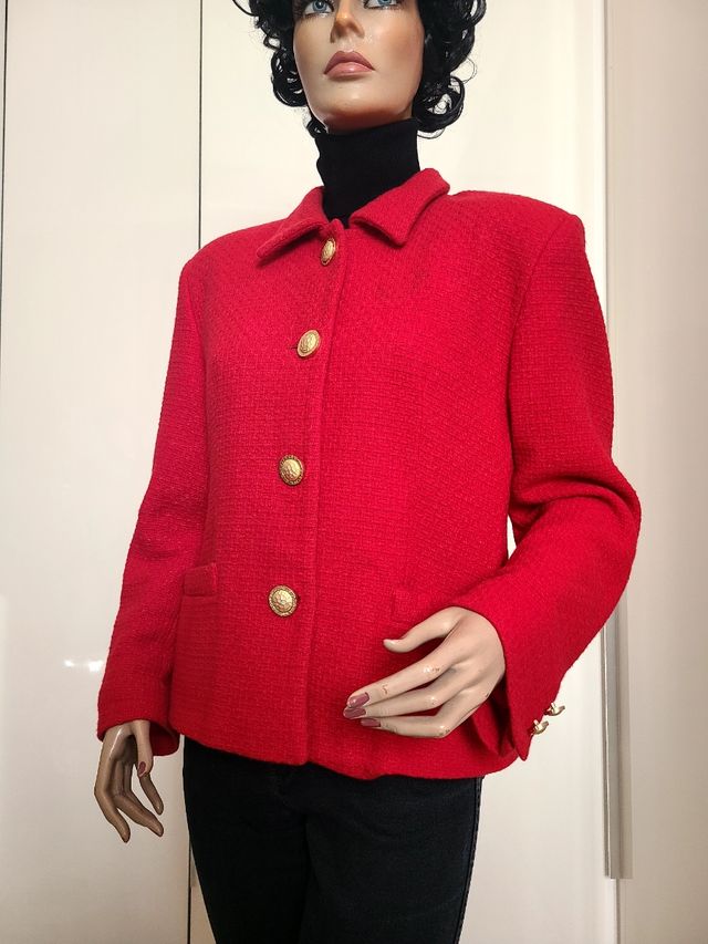 Blazer vintage rosso lana