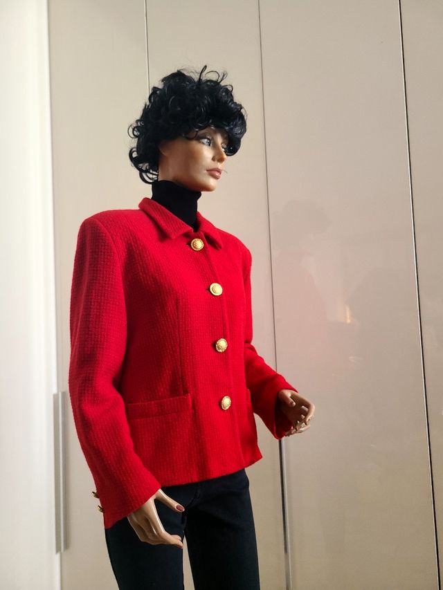 Blazer vintage rosso lana