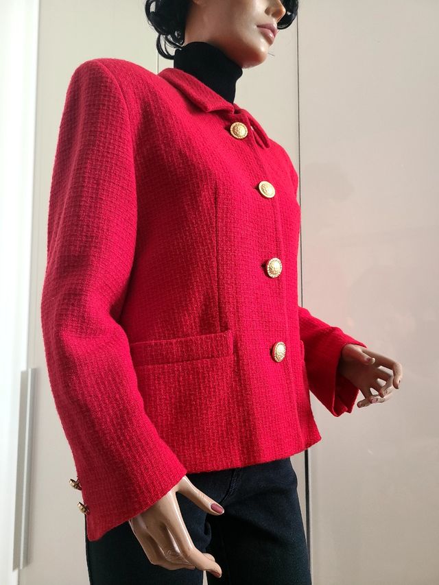 Blazer vintage rosso lana