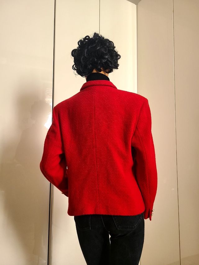 Blazer vintage rosso lana