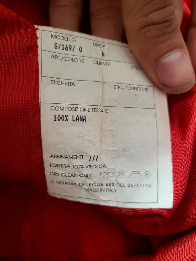 Blazer vintage rosso lana