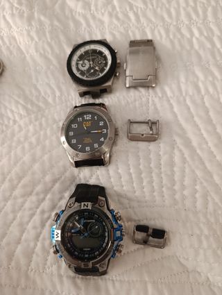 Lote desguace relojes Calypso, Cat, 2 Time Force 