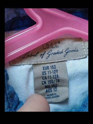Camicia Jeans Bimbo 11-12 Anni