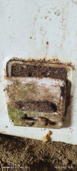 Frontal chapa cocina económica antigua