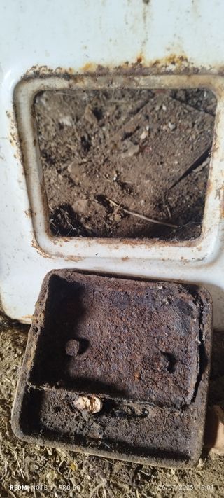 Frontal chapa cocina económica antigua