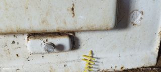 Frontal chapa cocina económica antigua