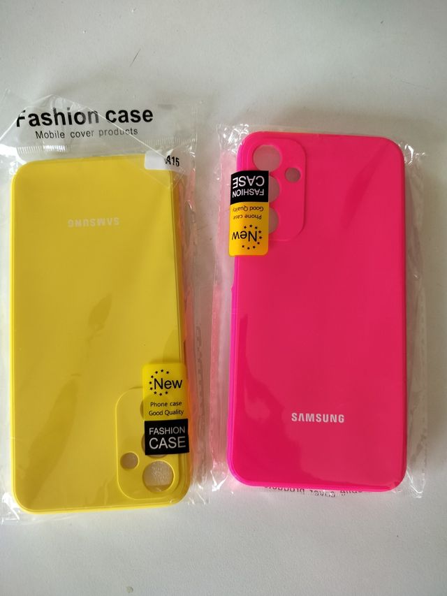Fundas Samsung A15 - Amarillo y Rosa
