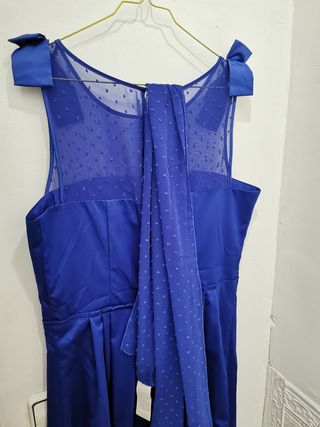 Vestido azul nuevo talla 46 con fular