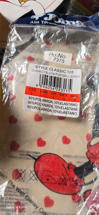 Calcetines fútbol amarillos talla L
