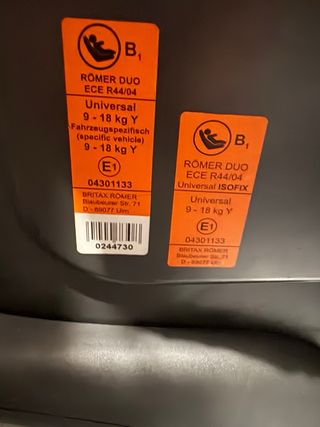 Römer Duo Isofix 9-18kg Grupo 0