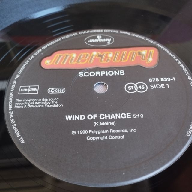 SCORPIONS wind of change 1990 Maxi Vinilo 45rpm