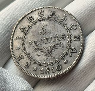 5 Pesetas Barcelona 1810