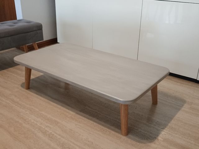 Mesa centro madera gris beige