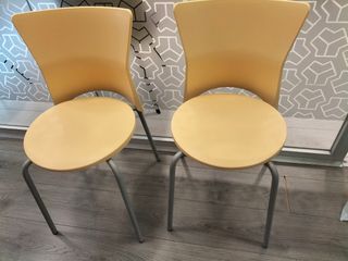 2 sillas beige - prácticas y cómodas