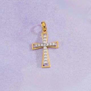 Cruz oro 18k circonitas