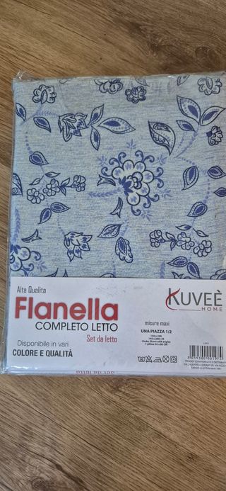 Completo letto in flanella 1 piazza 1/2