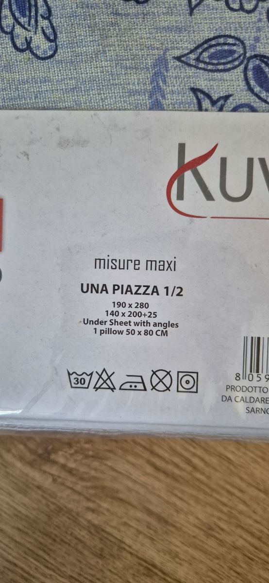 Completo letto in flanella 1 piazza 1/2