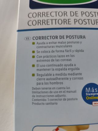 Corrector espalda Sensiplast S-M