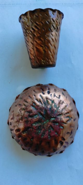 2 Vasetti Rame Vintage