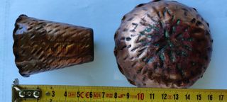 2 Vasetti Rame Vintage