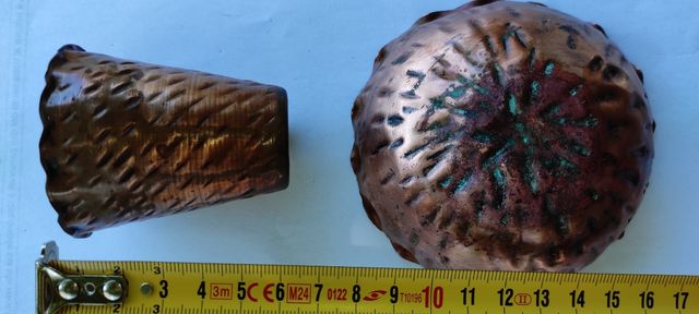 2 Vasetti Rame Vintage