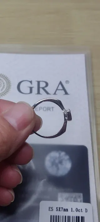Anillo moissanita plata
