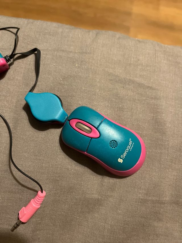 Ratón con USB, 2 puertos de USB y cable extensible