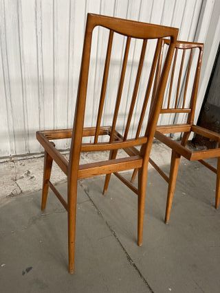 2 Sillas Vintage Madera Art Decó