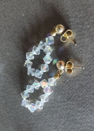 ANTIGUO COLLAR Y PENDIENTES CRISTAL DE ROCA
