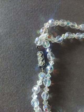 ANTIGUO COLLAR Y PENDIENTES CRISTAL DE ROCA
