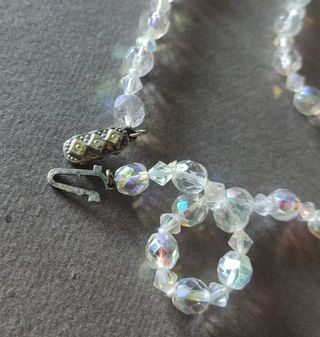 ANTIGUO COLLAR Y PENDIENTES CRISTAL DE ROCA
