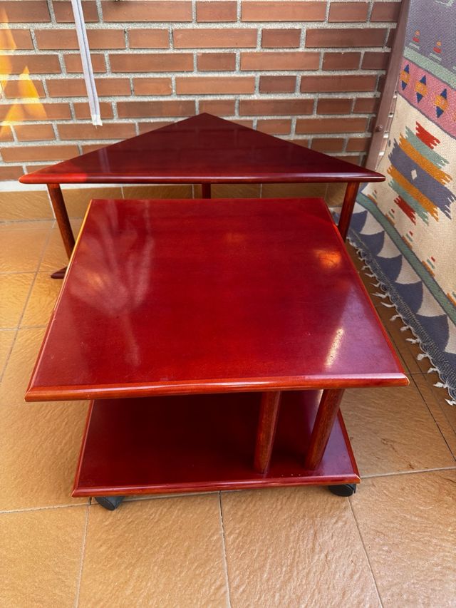 Mesitas de centro rojas - Madera