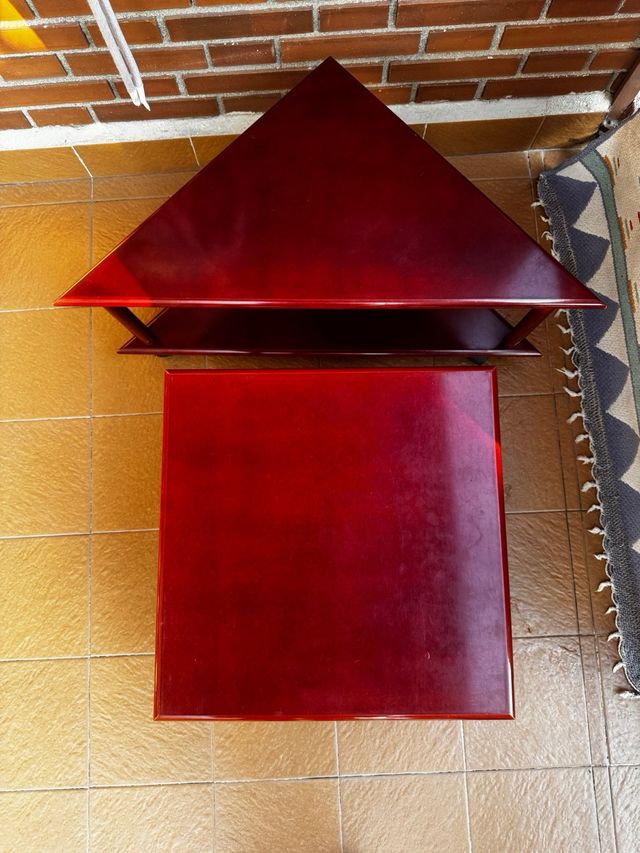 Mesitas de centro rojas - Madera