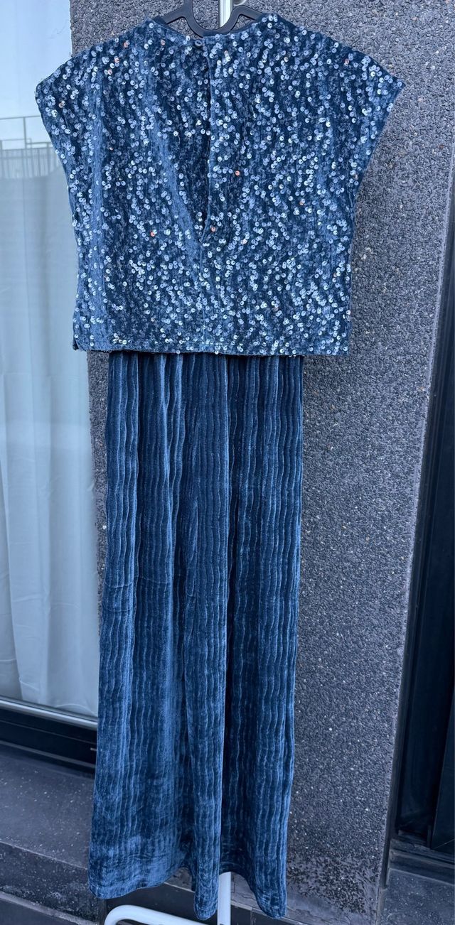 Mono terciopelo Zara niña azul