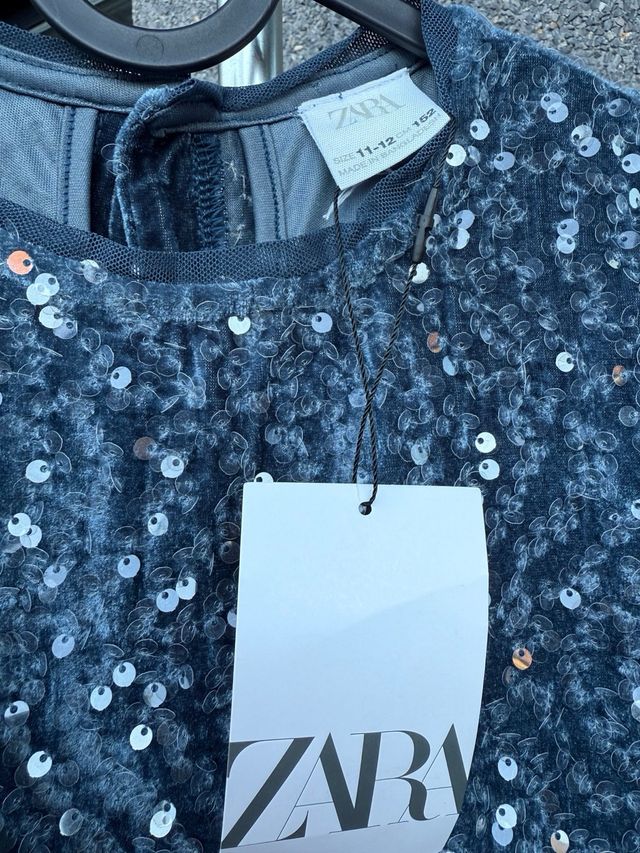 Mono terciopelo Zara niña azul