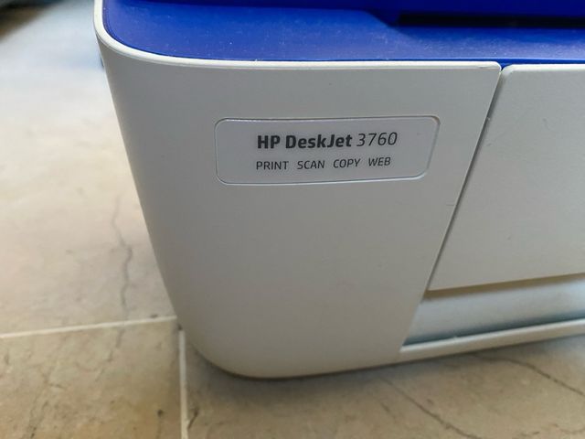 Impresora HP DeskJet 3760 - Azul y Blanca