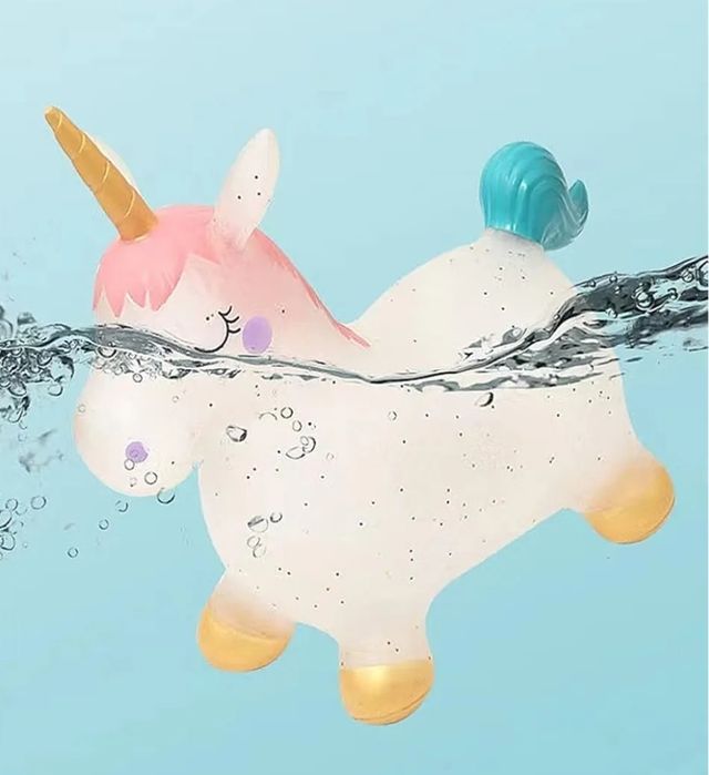 Unicorno gonfiabile che salta per bambini