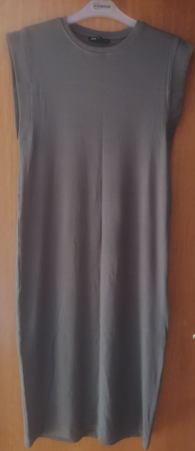Vestido Zara verde oliva talla S