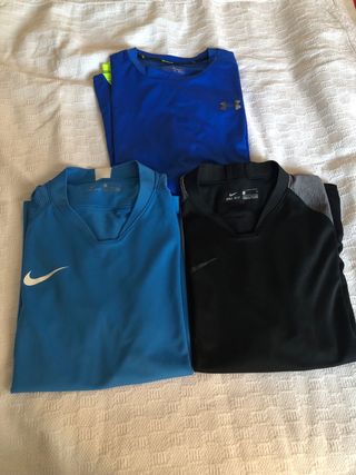 3 Camisetas Deportivas - Nike & Under Armour