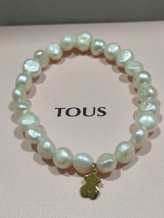 Pulsera Tous perlas y plata vermeil oro 18K