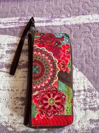 Monedero Desigual - marrón y rojo
