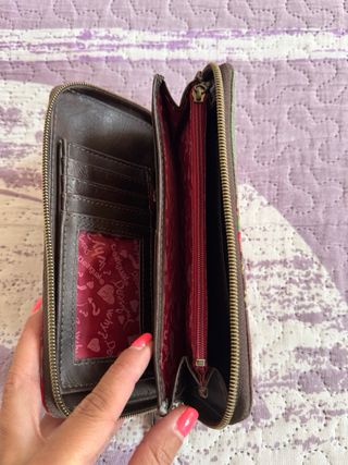 Monedero Desigual - marrón y rojo