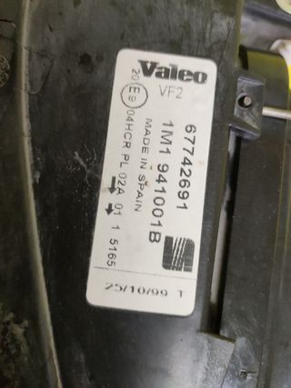 FARO DELANTERO IZQUIERDO SEAT LEON I TOLEDO II