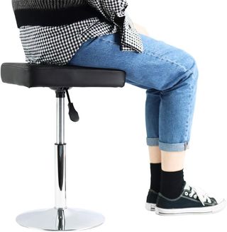 Taburete Ajustable Giratorio Negro