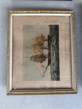 4 Cuadros antiguos de barcos